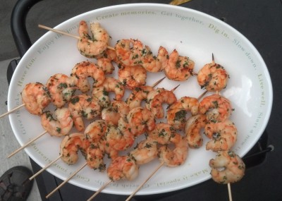 Father's Day, barbequed shrimp