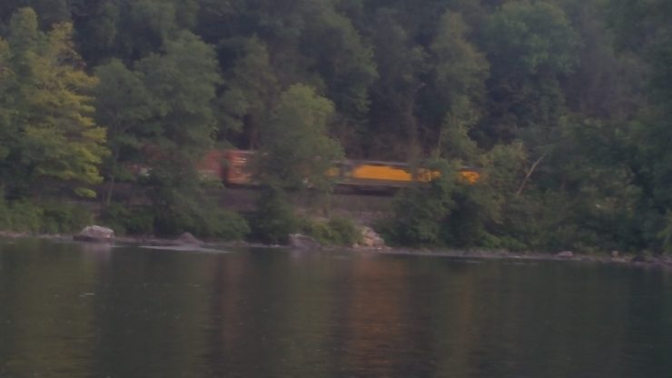 Train along Housatonic River, early fall, 2017 Finfollower