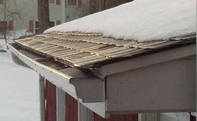 snow melting on roof February 2013