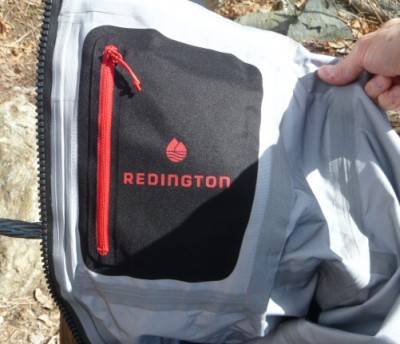 Inside pocket on Redington waders comes in handy