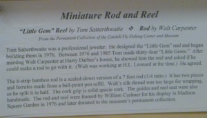 Little Gem Miniature Rod and Reel, Catskill Fly Fishing Museum